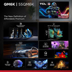 TCL 55 Inch Class QM6K Series | Mini LED QLED 4K HDR | 55QM6K  2025 Model | 120HZ-144HZ High Brightness Smart Google TV Dolby Atmos Onkyo Audio | Voice Remote Alexa Gaming Streaming Television