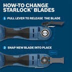 BOSCH Starlock OSL114F-3 Oscillating Blades 1-1/4 Inch Bi-Metal Plunge Cut - Swiss Precision, 3D Fit Interface, Compatible with OIS Tools - 10-Pack