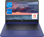 HP Portable Laptop  Student and Business  14" HD Display  Intel Quad-Core N4120  4GB DDR4 RAM  64GB eMMC  1 Year Office 365  Webcam  SD Card Reader  HDMI  Wi-Fi  Windows 11 Home  Blue  KKE Mousepad