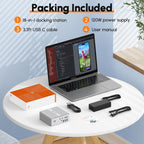 TobenONE DisplayLink Docking Station Triple Monitor with 120W Power Adapter  Triple 4K Display for MacBook Pro/Air  Thunderbolt 4/3  USB-C Windows(3X HDMI  3X DP  2xUSB-C  4xUSB 3.2  SD/TF)