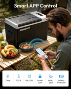 EUHOMY 12 Volt Refrigerator, 31QT(29L) Compressor Electric Cooler APP Control, Car Fridge -4℉~68℉, Portable Refrigerator 12/24V DC 100-240V AC, Portable Freezer for Camping, Travel, Boat