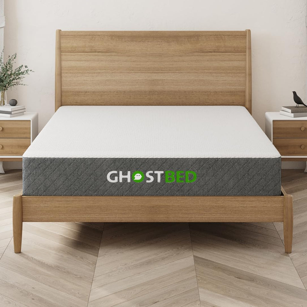 GhostBed Classic 11 Inch Memory Foam & Latex Mattress - Medium-Firm Feel, Made in The USA, King
