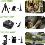 GoPro HERO13 (Hero 13) Black - Waterproof Action Camera with 5.3K HDR Video  27MP Photos  1/1.9" Image Sensor  Live Streaming  Webcam  Stabilization + 64GB Card & 50 Piece Accessory Kit - Bundle