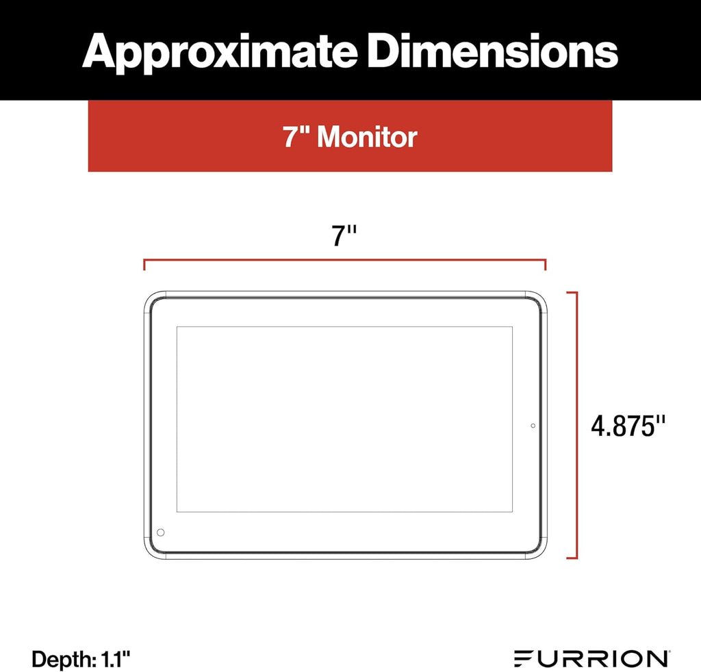 Furrion Vision S+ RV Observation System with 7" Monitor  Sharkfin  Infrared Night Vision  Live Streaming  Wide Viewing Angle - FOS7HTASF