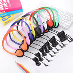 50 Pack Bulk Classroom Headphones for Kids Students School, Multi Color Wired Headphones for Children Teens Boy Girl, 3.5mm Jack for Chromebook Laptop PC