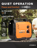 LIFAN 2300W Gasoline Inverter Generator - Portable  Quiet & Fuel-Efficient Power Solution for Home  Camping  RV & Emergency Use with Parallel Capability