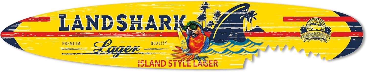 Nuekreations Surfboard Wall Decor – Island Style Tropical Beach Bar Sign – Decorative Surfboard Wall Art – 47" or 71"