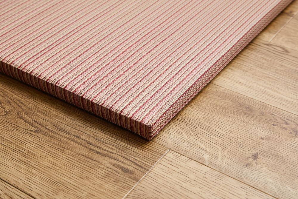 PaletteLife Rimless Lightweight Portable Tatami Mats, Set of 9, Red, 32.3 x 32.3 x 1.0 inches (82 x 82 x 2.5 cm), Modular Tatami Mattress
