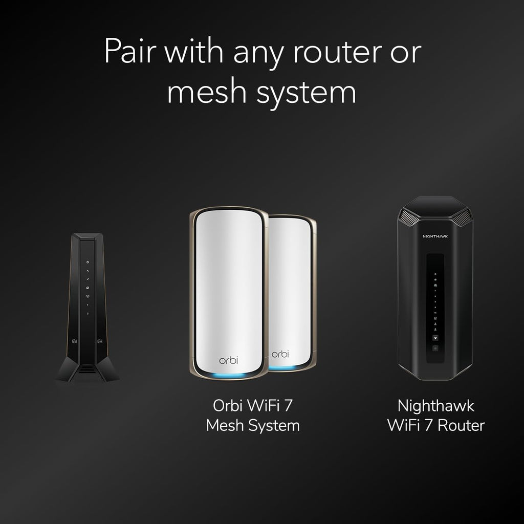 NETGEAR Nighthawk DOCSIS 3.1 Mid/high-Split Cable Modem (CM3000-1AZNAS) – Approved for Today's Fastest Speeds - Works With all Cable Providers  Incl. Xfinity  Spectrum  Cox - Cable Plans up to 2.5Gbps