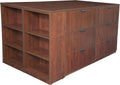 Regency Legacy Stand Up 2 Lateral File/Storage Cabinet/Desk Quad with Bookcase End- Cherry
