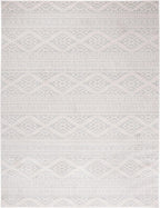 SAFAVIEH Area Rug 10x13 - Tulum Collection - Large - Ivory & Light Grey, Moroccan Boho Tribal Design, Non-Shedding & Easy to Clean, Ideal for Living Room, Bedroom, Dining Space (TUL272G)