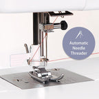 FEIYUE FYe330 Home Sewing Machine with Foot Pedal, Controllable Pedal Speed, 105 Stitch Applications, Powerful Servo Motor, Great for Beginners (White)