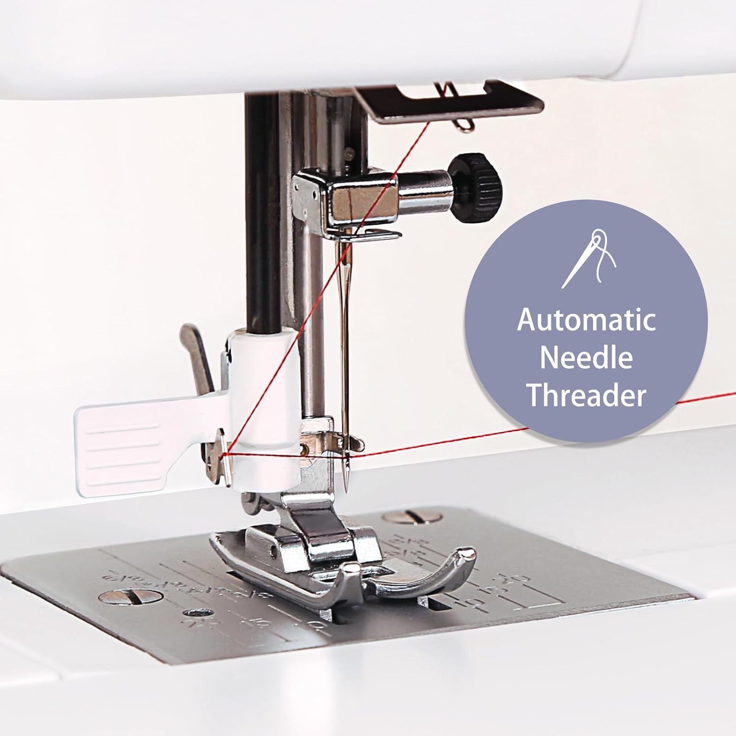 FEIYUE FYe330 Home Sewing Machine with Foot Pedal, Controllable Pedal Speed, 105 Stitch Applications, Powerful Servo Motor, Great for Beginners (White)