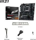MSI PRO A620AM-B EVO Motherboard, Micro-ATX - Supports AMD Ryzen 9000/8000 / 7000 Processors, AM5 - DDR5 Memory Boost (6800+ MT/s OC), 1 x PCIe 4.0 x16, 1 x M.2 Gen4