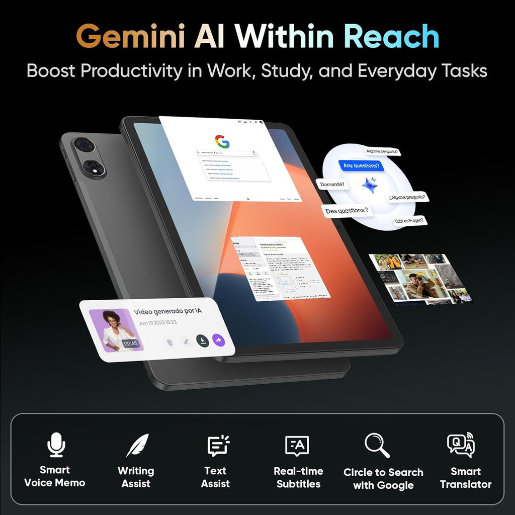 Android 16 Tablet 12 inch Tablets  36GB RAM + 128 Storage(Expandable up to 2TB)  2 in 1 Tablet with Keyboard Case Mouse Stylus  Octa-Core  2K Display  18 MP Dual Camera  8000mAh  5GWiFi  GPS