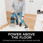 Shark NV380 Navigator Lift-Away Deluxe Upright Vacuum with Large Dust Cup Capacity, Swivel Steering, Upholstery Tool & Crevice Tool, Blue (Renewed)