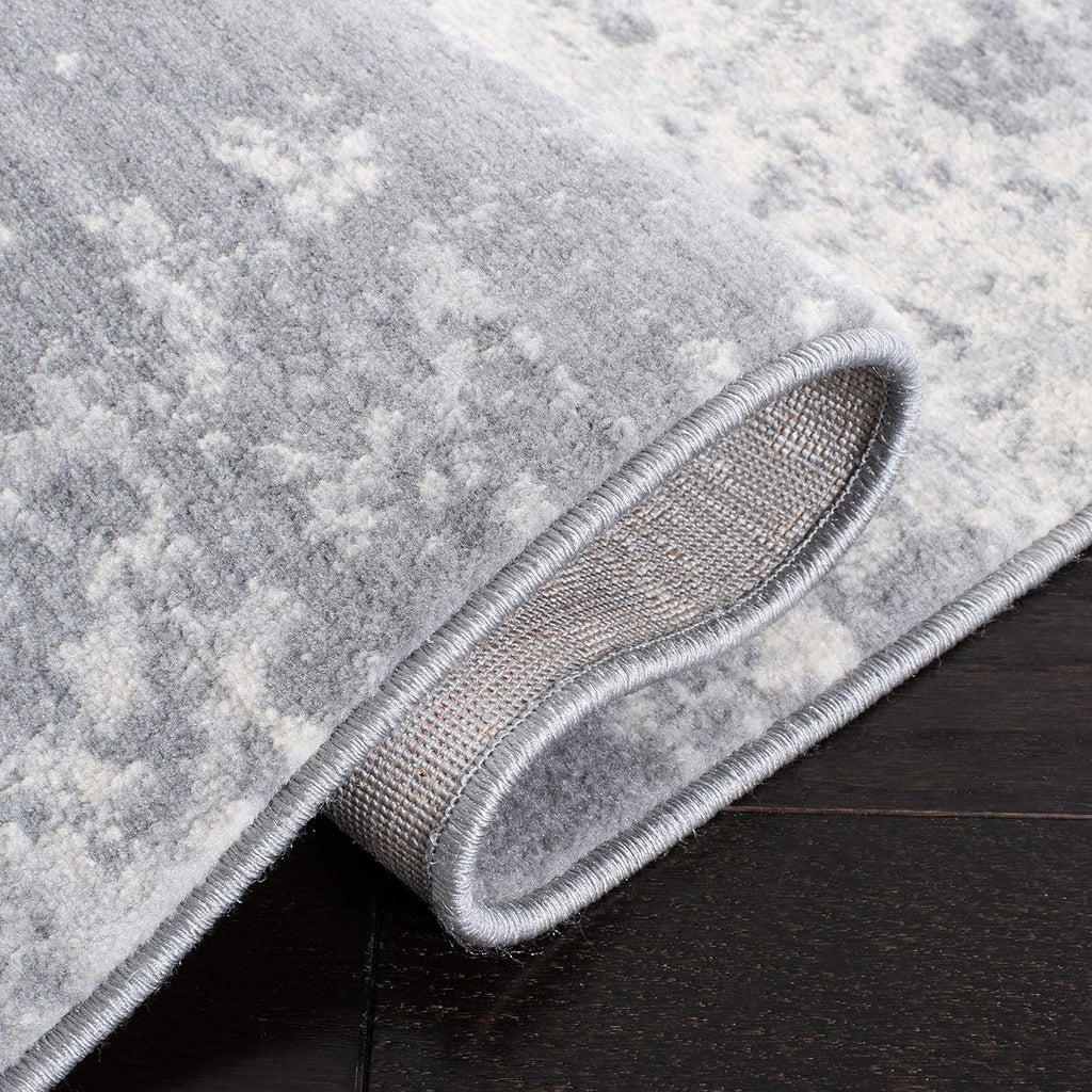 SAFAVIEH Brentwood Collection Area Rug - 10' x 13', Grey & Ivory, Modern Abstract Design, Non-Shedding & Easy Care, Ideal for High Traffic Areas in Living Room, Bedroom (BNT822H)