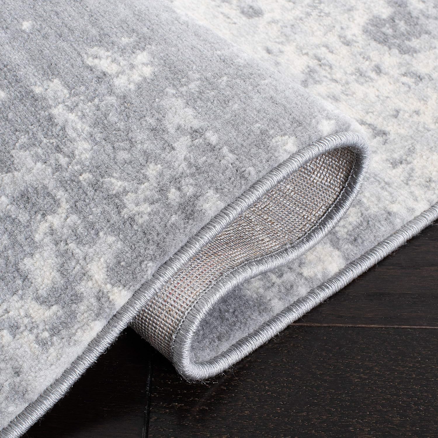 SAFAVIEH Brentwood Collection Area Rug - 10' x 13', Grey & Ivory, Modern Abstract Design, Non-Shedding & Easy Care, Ideal for High Traffic Areas in Living Room, Bedroom (BNT822H)