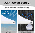 Eurmax USA 10x10ft Pop Up Canopy,Commercial Instant Tent for Outdoor Events,Patented No-Tip Rolling Storage Bag with 4 Sandbags,UV & Water Resistant,Heavy Duty Portable Shelter Gazebo,Black