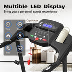 Treadmills for Home Treadmill with 5.6% Incline Walking Pad Treadmill Running Machine 3.0 HP Quiet Brushless, 350 Lbs Capacity, App, Heart Rate Monitor, Holder for Cup & Phone