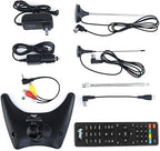 Tyler TTV706 10” Portable Widescreen 1080P LCD TV with Detachable Antennas, HDMI, USB, RCA, FM Radio, Built in Digital Tuner, AV Inputs, AC/DC, (3) Antennas, and Remote Control