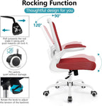 FelixKing Office Chair, Ergonomic Desk Chair Breathable Mesh Chairs Adjustable High Back Lumbar Support Flip-up Armrests, Executive Rolling Swivel Comfy Computer Chairs Home Office Fire Brick