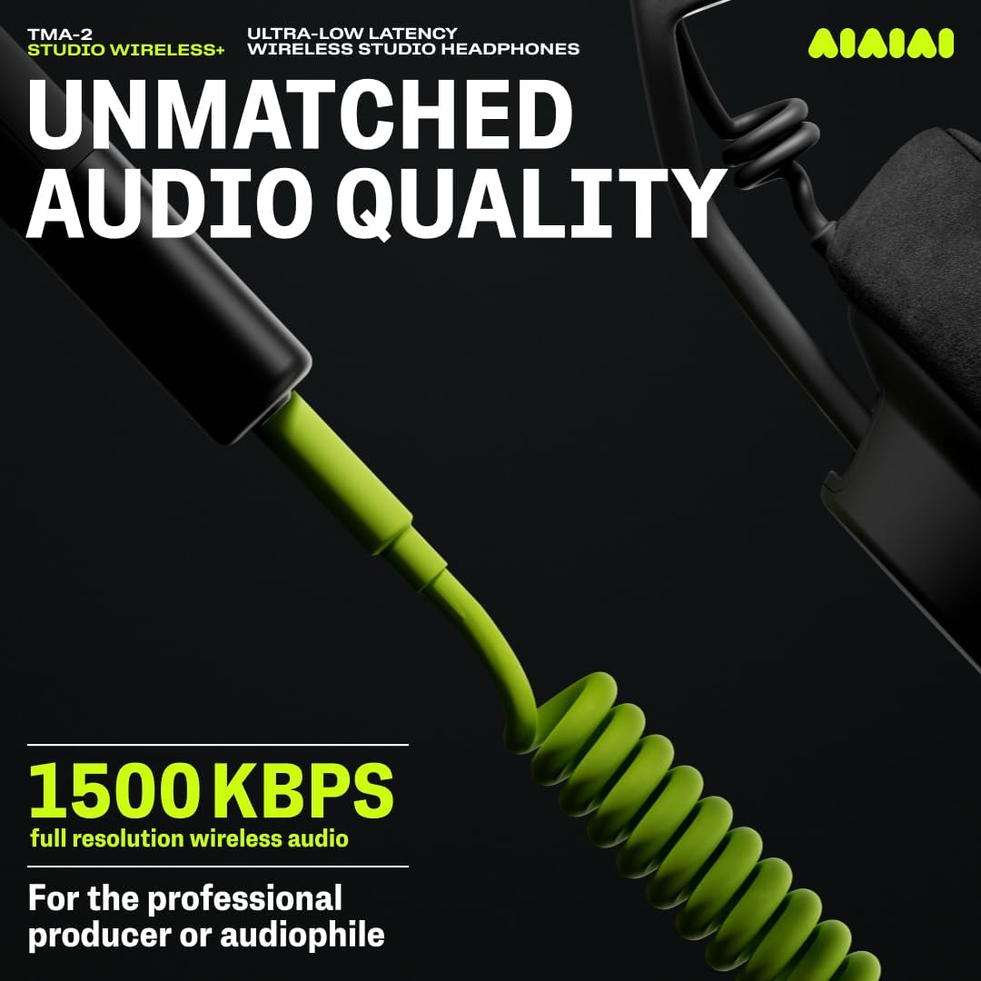 AIAIAI TMA-2 Studio Wireless+ Headphones Over Ear  W+ Link Technology  Fully Modular Construction  Uncompressed Wireless Audio  Premium Memory Foam Cushions  Ergonomic Creator Headband