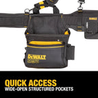 DEWALT Professional Tool Belt Organizer With Suspenders and 25 Pockets, Heavy Duty Construction (DWST540602)