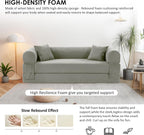 80" Convertible Sofa Bed, Corduroy Deep Seat Folding Pull Out Couch with Pillows, No Assembly Modern Boneless Couch Compression Sofa in Box, Floor Sofa with Storage Pocket for Living Room,Light grey