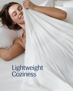 Rest® Evercool®+ Cooling Comforter Set, Queen Size Arctic White, 4pcs with Cooling Blanket, Wrinkle-Free Deep Pocket Fitted Sheet, 2 Silver-Infused Pillowcases for Skin and Hair Bed Set, Ultra Comfort