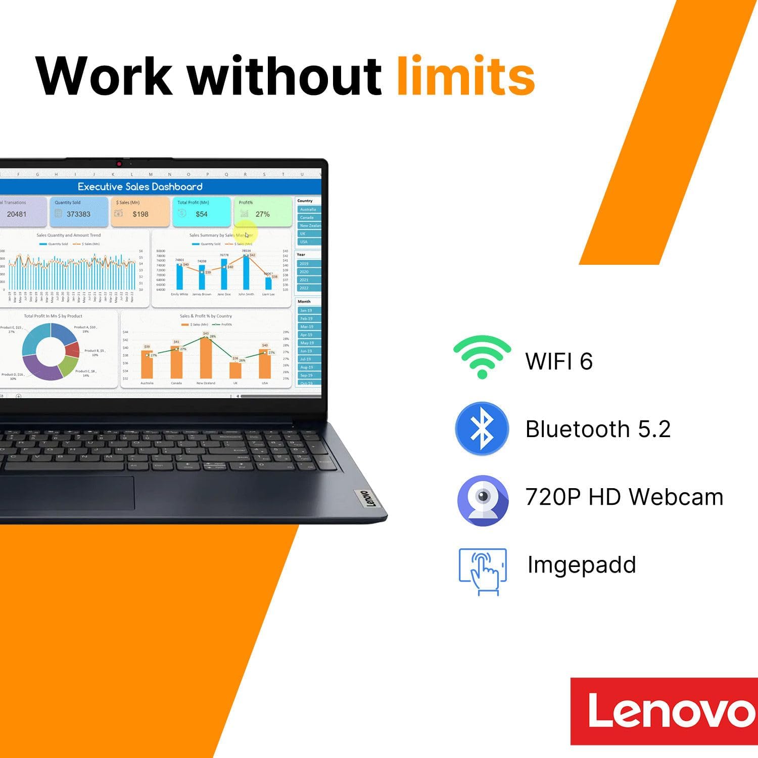 Lenovo IdeaPad 15.6" FHD Business Laptop • Microsoft Office 365 • 1.1TB Storage • DDR4 • Intel Dual core • 1TB Cloud and 128GB SSD and • WiFi 6 • Copilot AI • Windows 11 no Mouse • Essential Laptop