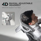 Hbada E3 Pro Ergonomic Office Chair, Big and Tall Office Chairs - with 3-Zone Dynamic Lumbar Support, 4D Adjustable Headrest, 6D Adjustable Armrests, Swivel, Grey