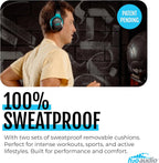 RIPT Ultra Over-Ear Sport Headphones  Active Noise Cancellation and Transparency Mode  50-Hour Battery Life  2 Sets of Cushions  Sweat-Proof Silicone and Leatherette  Premium Sound  Waterproof