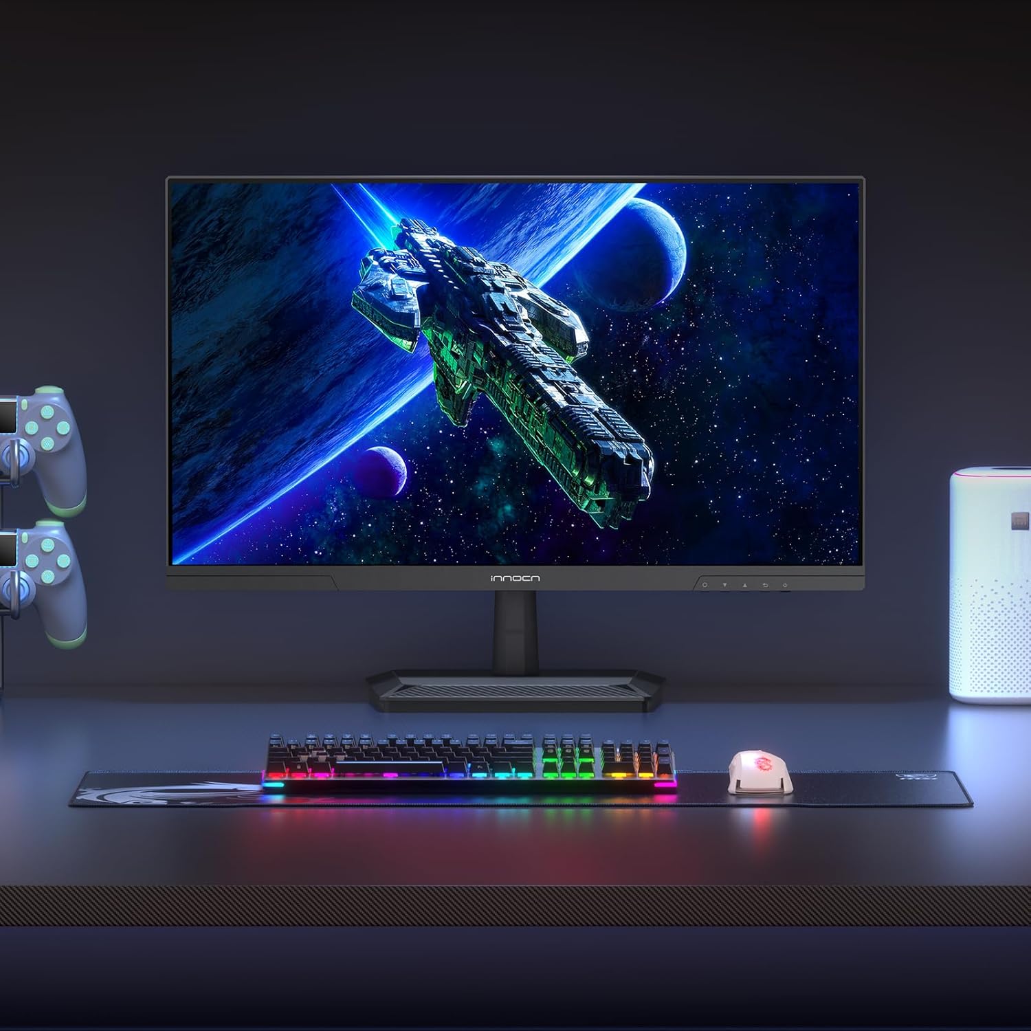 INNOCN 24.5 Inch Gaming Monitor 1440P 240Hz QHD 2K PC Desktop Gaming Screen Fast IPS HDMI 2.1 Display  DisplayPort  Built-in Speaker  25G2S