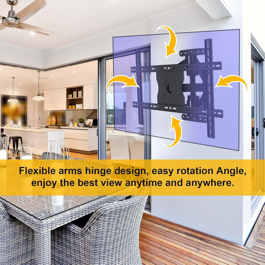 SYLVOX Full Motion Outdoor TV Wall Mount  Fits for TV Size from 40 Inch to 75 Inch  Flexible 6 Articulating Dual Arms  Wall Mount Bracket  Maximum VESA 600 x 400 mm