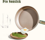 CAROTE Pots and Pans Set Non stick, 18pcs NonStick Kitchen Set Induction Cookware Non-toxic Cooking Set, Dishwasher/Oven Safe,Cookware Set,Green