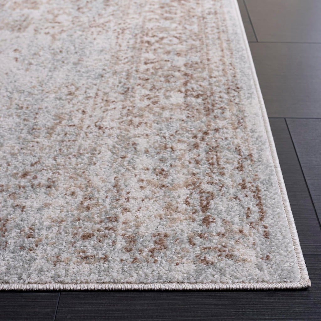 SAFAVIEH Area Rug 9x12 - Evoke Collection - Large - Ivory & Taupe, Distressed Design, Non-Shedding & Easy to Clean, Ideal for Living Room, Bedroom, Dining Space (EVK256E)
