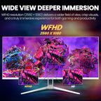 CRUA 34'' Ultrawide Gaming Monitor 120HZ  21:9 WFHD 2560X1080 IPS Panel Computer Monitors with Built-in Speakers  Support AMD FreeSync  120% sRGB  DP1.4 & HDMI1.4  Wall Mountable Installs-White