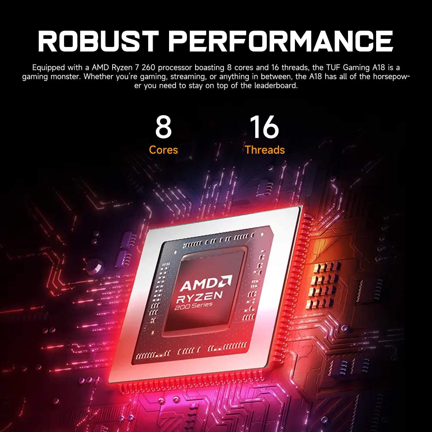 ASUS TUF A18 5070 Gaming Laptop  18" WQXGA 240Hz Display  AMD Ryzen 7 260 (Beats Intel i7-14700)  NVIDIA RTX 5070  32GB RAM  1TB SSD  RGB Backlit KB  Bundle with PCO Laptop Cooler