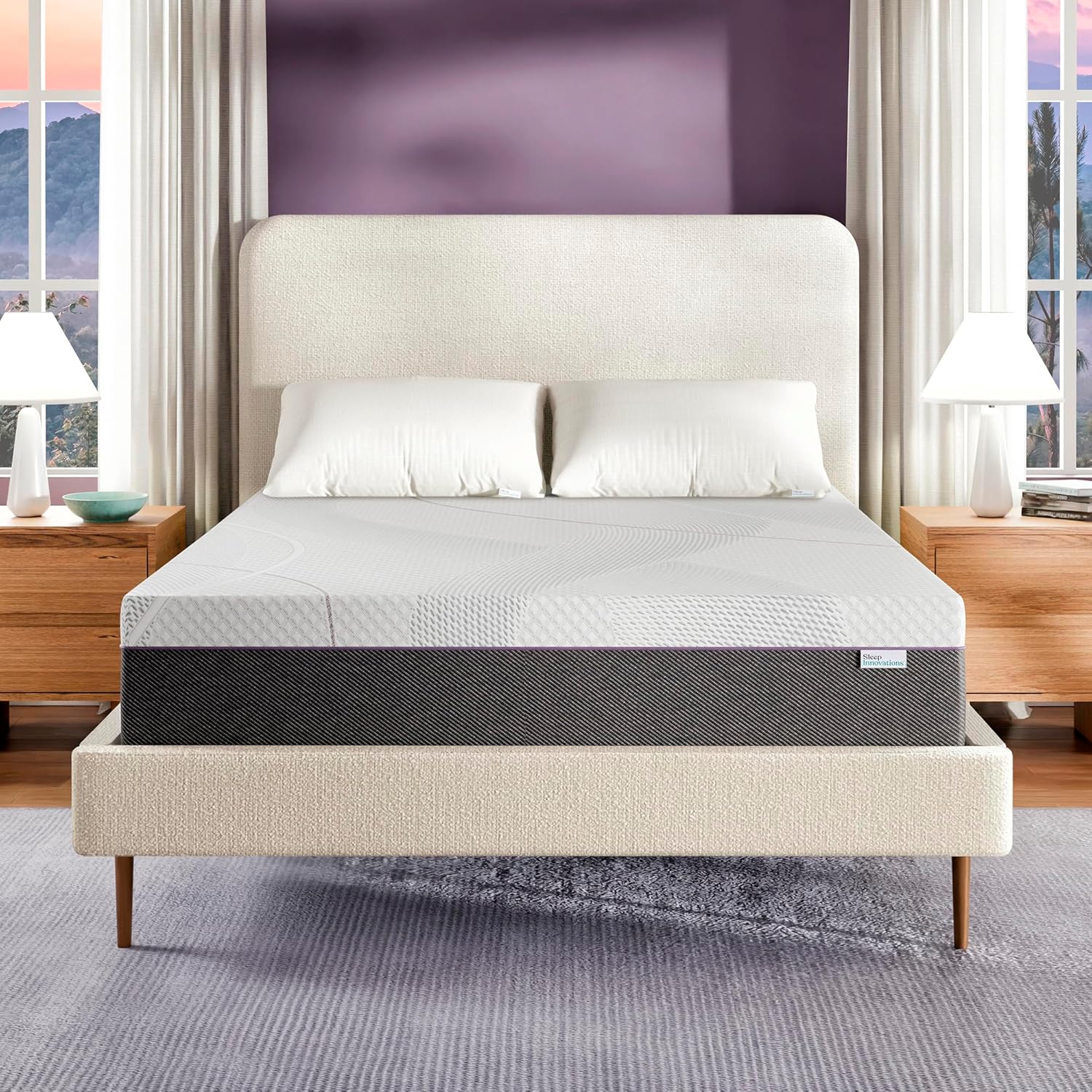 Sleep Innovations Shiloh 14 Inch Green Tea Memory Foam Mattress, California King Size, Bed in a Box, Medium Feel