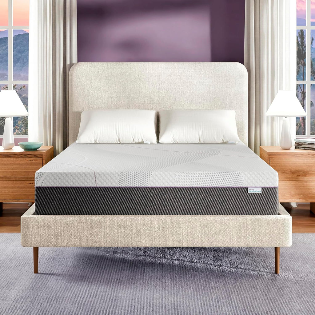 Sleep Innovations Shiloh 14 Inch Green Tea Memory Foam Mattress, King Size, Bed in a Box, Medium Feel