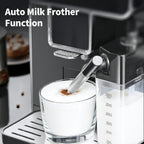 Automatic Espresso Machine with Grinder and Milk Frother - Auto Coffee Maker with 7 One-Touch Coffee Recipes for Latte, Cappuccino, Americano, Iced and Hot Coffee (Grey coffee machine)