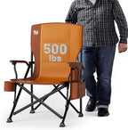TIMBER RIDGE Oversized Folding Camping Chair High Back Heavy Duty for Adults Support up to 500lbs with Cup Holder, Side Pocket Cooler Bag