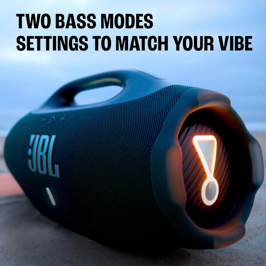 JBL Boombox 4 - Most Powerful Portable Waterproof Speaker with Massive Pro Sound  Up to 34 Hours of Playtime  & Multi-Speaker Connection by Auracast™ (Black)