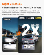 Vantrue N4 Pro S 4K 3 Channel Dash Cam w/Triple STARVIS 2  4K+1080P+2.5K Front Inside Rear Dash Camera  4+2.5K Dual Channel  HDR IR Night Vision  Voice Control  Parking Mode  GPS  Wi-Fi  Support 1TB