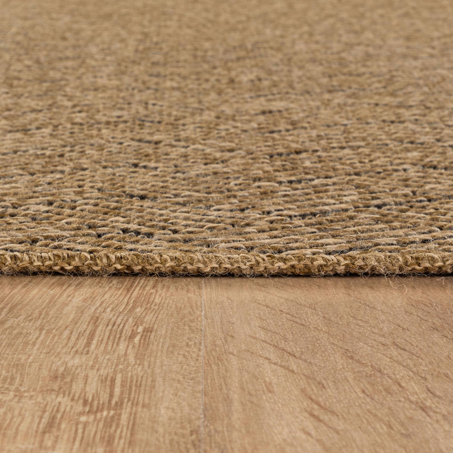 Easy Jute Rugs 9x12 Herringbone Natural Color Living Room Indoor Outdoor Area Rug for Patio and Kitchen Rug High Traffic Washable Easy to Clean Solid Boho Woven Design Carpet (9 x 12)