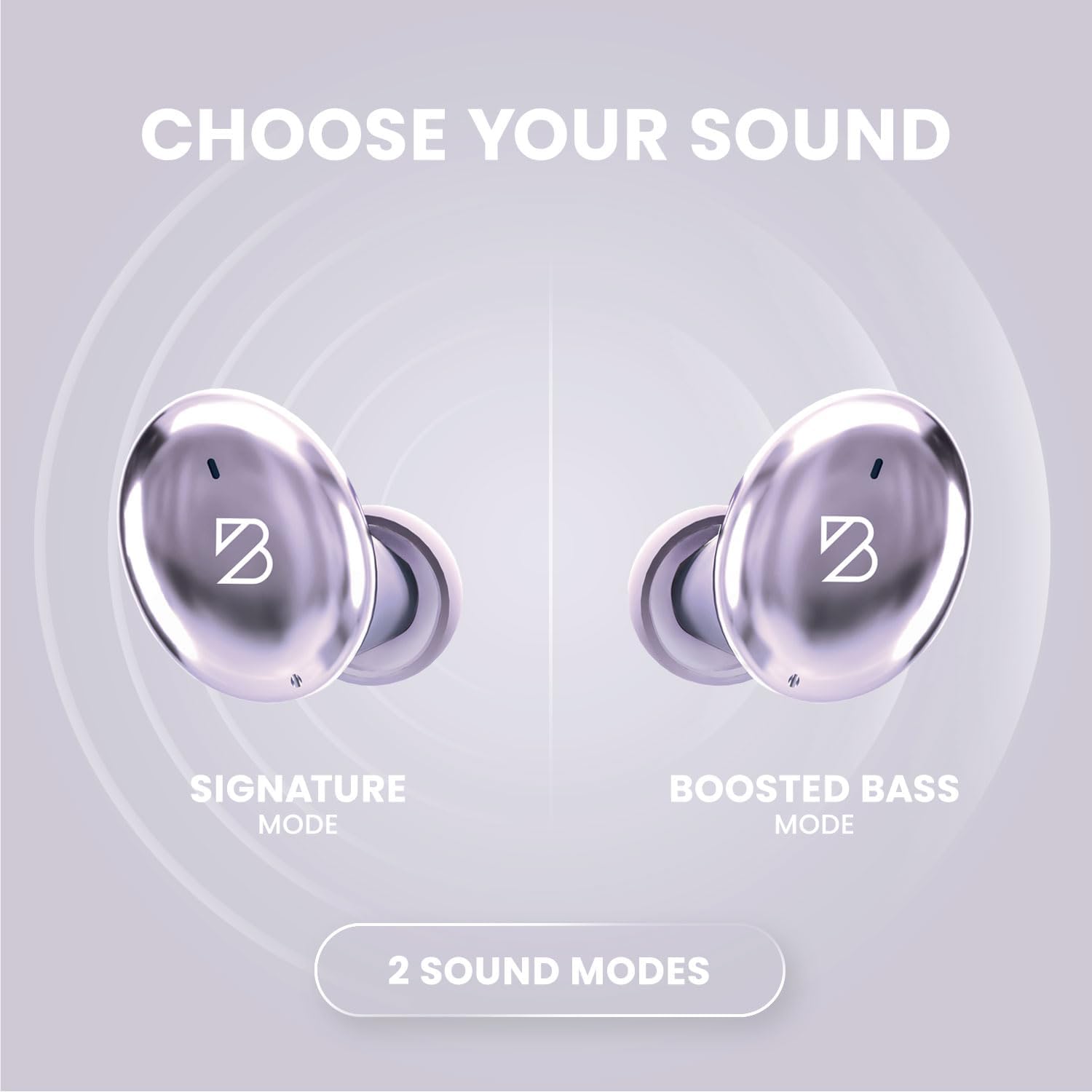 Back Bay Audio Tempo 30 Wireless Earbuds for Small Ears - Award-Winning Sound, Sweatproof Bluetooth Earbuds, Comfortable Ear Buds for Women, Purple Earphones Small Ear Canals, Long Battery Headphones