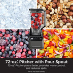 Ninja Professional Blender | Smoothie Blender, Drink Mixer, Grinder, Ice Crusher | Total Crushing™ Technology, Auto-iQ™ Smart Presets, Professional 1200W Power, XL 72oz Pitcher | Dark Grey | BR201AMZ