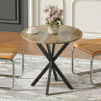 Vantic 31.5" Small Round Dining Table for 2-4, Round Kitchen Table for Small Spaces, Farmhouse Circle Dining Room Table for Kitchen and Living Room, Natural Oak