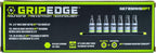 GRIPEDGE HEX Bit Socket Set | 7-PC - 3/8'' Drive Short Metric RPT Hex Driver Set | Sizes 4MM - 10MM | Made With S2 Steel | Includes Premium Aluminum Storage Rail |